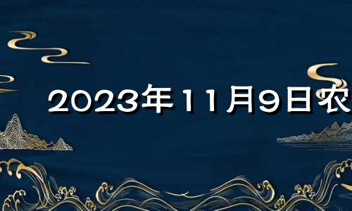 2023年11月9日农历 2022年11月23日生人命运