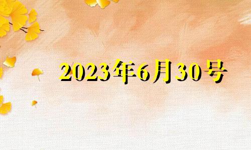 2023年6月30号 2023年6月属什么生肖