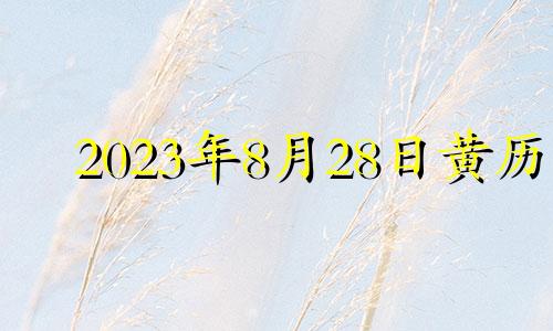 2023年8月28日黄历 2023年8月属什么生肖