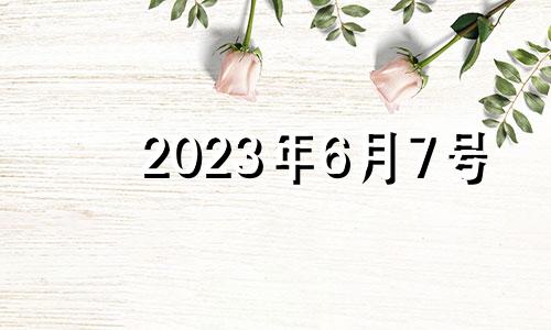 2023年6月7号 2023年6月7日黄历