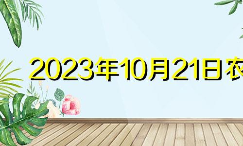 2023年10月21日农历 2023年10月属什么生肖