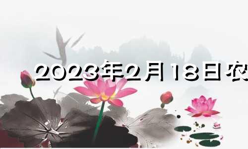 2023年2月18日农历 2023年2月19日