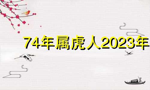 74年属虎人2023年 74年属虎2023年每月运势及运程开运网