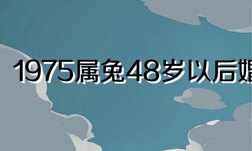 1975属兔48岁以后婚姻 1975属兔48岁以后运气如何免费