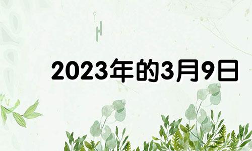 2023年的3月9日 2021年3月9号十二生肖的财运