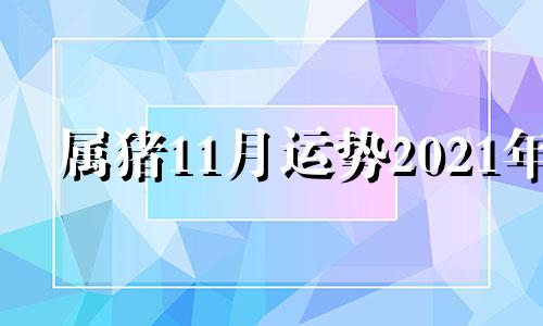 属猪11月运势2021年 生肖猪11月运势2020