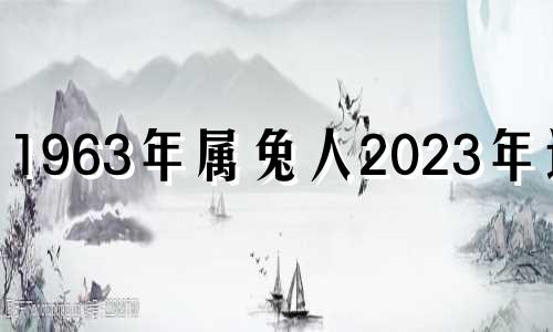 1963年属兔人2023年运势 1963年兔在2021年的运势