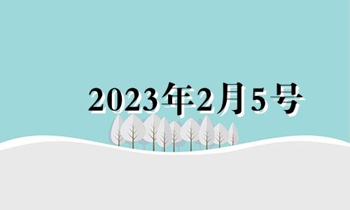 2023年2月5号 2023年2月初五