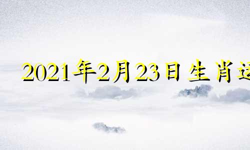 2021年2月23日生肖运 2022年2月23日属什么生肖