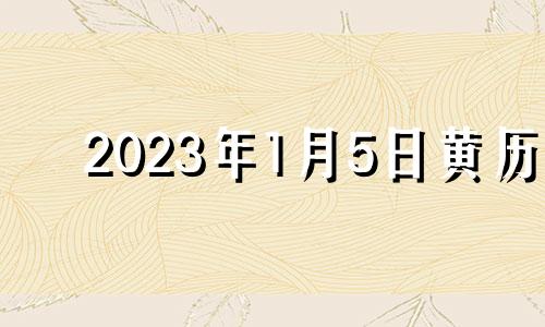 2023年1月5日黄历 2023年1月出生属什么生肖