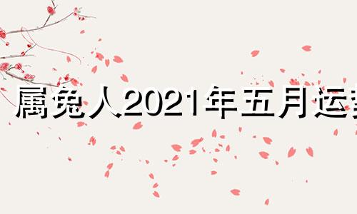 属兔人2021年五月运势 20215月属兔运势