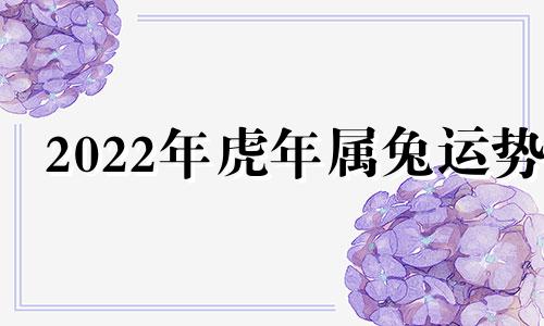 2022年虎年属兔运势 2022年虎年兔子