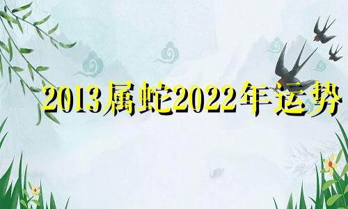 2013属蛇2022年运势 蛇年2013年的运势