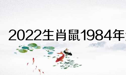 2022生肖鼠1984年运程 2021鼠运势1984