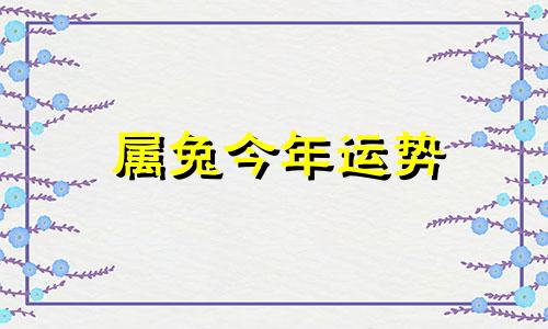 属兔今年运势 属兔人2021年运势运程每月运程