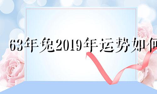 63年兔2019年运势如何 1963年属兔2020年运势及运程每月运程