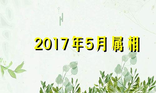 2017年5月属相 2017年出生的狗是什么命