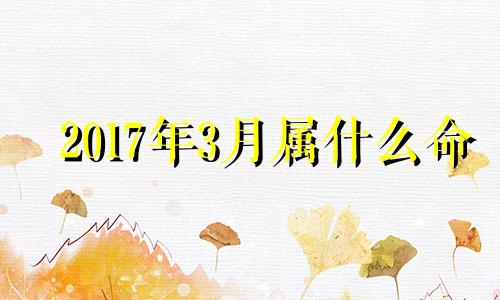 2017年3月属什么命 2017年3月出生的孩子是什么命