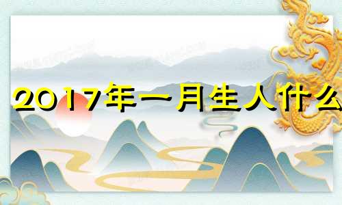 2017年一月生人什么命 2017年1月出生的孩子是什么命