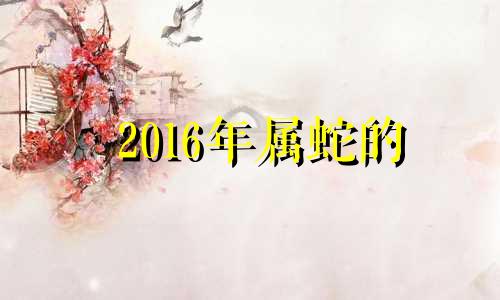 2016年属蛇的 2016年属蛇的人是什么命?