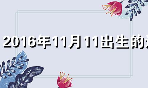 2016年11月11出生的运势 2016年11月生人是什么命