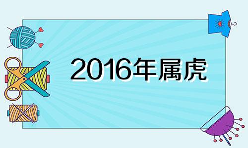 2016年属虎