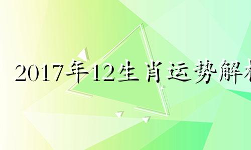 2017年12生肖运势解析 2017年出生男孩命运如何