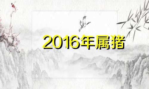 2016年属猪 2016年10月属相