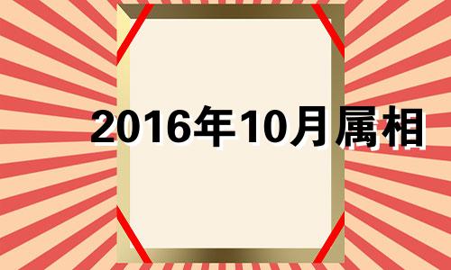 2016年10月属相 2016年十月出生什么命