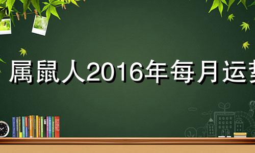 属鼠人2016年每月运势 属鼠2016年运势及运程每月运程