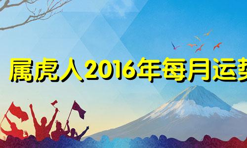 属虎人2016年每月运势 2016年属虎的虚岁多大