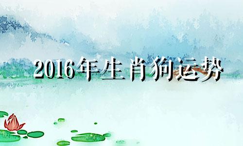 2016年生肖狗运势 2016年属狗2021年运势