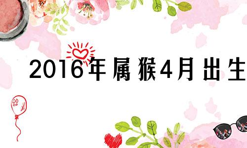 2016年属猴4月出生 属猴2016年出生什么命四月