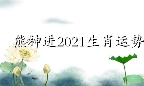 熊神进2021生肖运势 熊 十二生肖