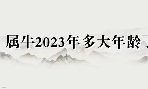 属牛2023年多大年龄了 属牛2023年多大年龄结婚