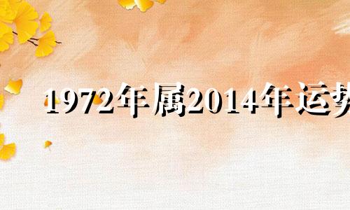 1972年属2014年运势 1972年2021年属鼠人的全年运势