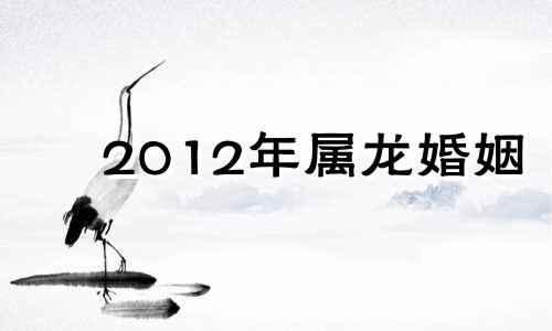 2012年属龙婚姻 2012年属龙男婚姻