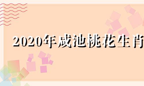 2020年咸池桃花生肖 今年咸池桃花入命