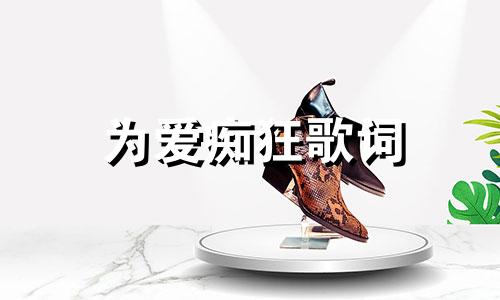 为爱痴狂歌词 为爱痴狂金志文歌曲