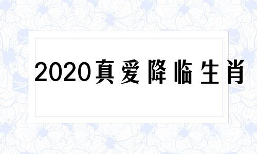 2020真爱降临生肖 真爱降临是谁的台词