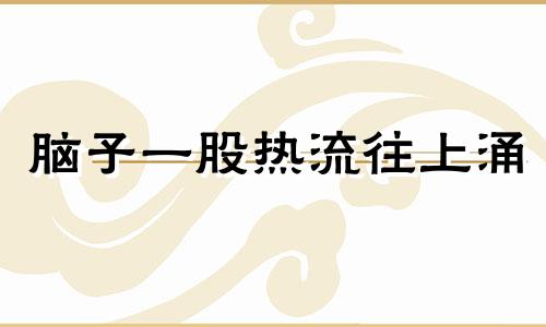 脑子一股热流往上涌 脑子一股热流感觉电击一样