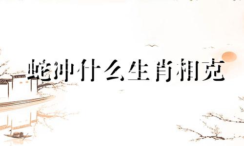 蛇冲什么生肖相克 蛇冲什么生肖相克属