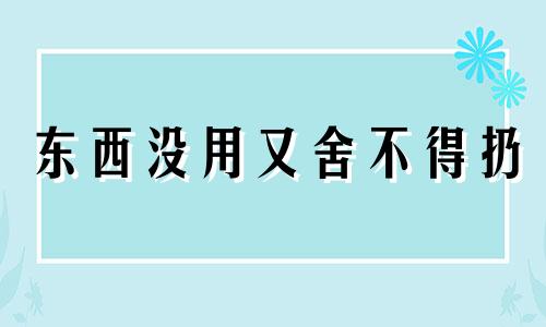 东西没用又舍不得扔 有些东西不舍得扔,但又不需要