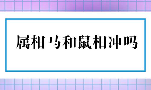 属相马和鼠相冲吗 马和鼠相冲吗父女