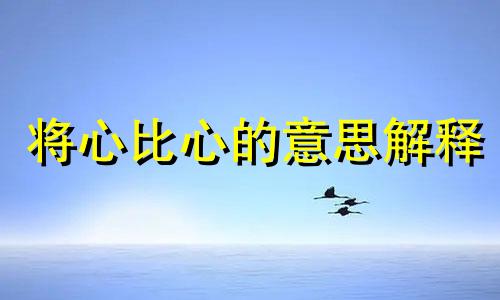 将心比心的意思解释 将心比心的经典短句