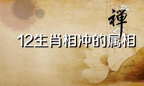 12生肖相冲的属相 十二个生肖相冲