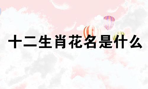 十二生肖花名是什么 十二种生肖花