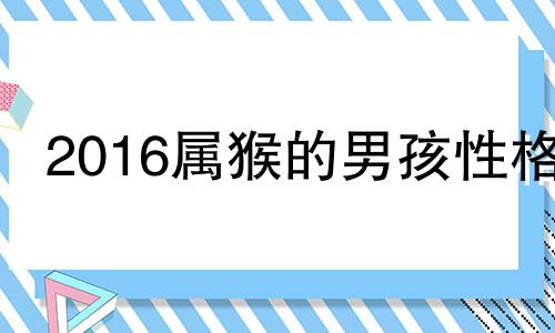 2016属猴的男孩性格 16年属猴男孩怎么样