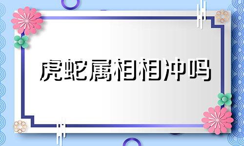 虎蛇属相相冲吗 虎蛇相冲应该生一个属什么的宝宝