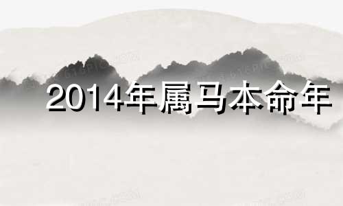 2014年属马本命年 14年本命年属什么